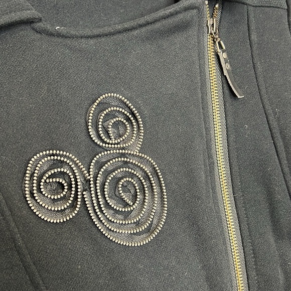 WDW Mickey Mouse Black Moto Jacket- M - Picture 3 of 9